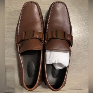 Salvatore Ferragamo brown leather loafer US size 10.